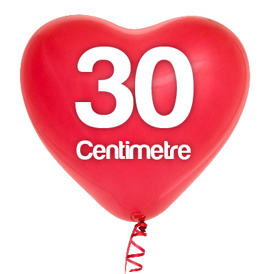 30cm Heart Shaped Custom Printed Balloon