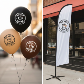 branded balloons vs flags